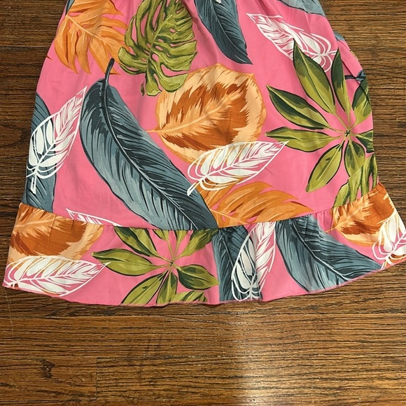 SHEIN Tropical Ruffle Strapless Dress - Picture 4 of 5